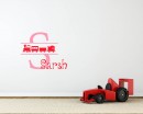 Cute Train Customized Name Initial Letter Decal For Nursery
